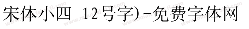 宋体小四 12号字)字体转换